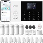 Pgst alarme maison sans fil 4g wifi kit s�curit� avec sir�ne 120db compatible alexa