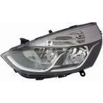 Phare avant droit h1 / h7 noir contour chrom� renault clio 4 phase 1 2012 - 2016