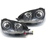 Phares avants noirs avec lentilles volkswagen vw golf 5 look feux pack gti au xenon (03513)