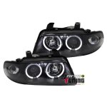 Phares feux avants angel eyes audi a4 noirs 1995 - 1999 (03294)