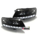 Phares feux avants led de jour au xenon audi a6 c6 - 4f 2004 - 2008 noirs (04181)