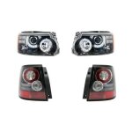 Phares pour land range rover sport facelift l320 2009 - 2013 bi - x�non led drl feux arri�res facelift ...