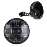 Phare led 7 set moto feux avant f7 noir