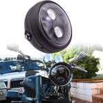 Phare led moto avant 16cm / 6. 5 led lampe 12v rond aluminum