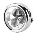 Phare led rond phare de moto phare de moto universel vintage en aluminium r�tro led phares ronds phare ...