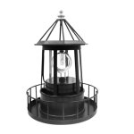 Phare solaire rotatif � lumi�re de balise led �tanche d�coratif pour jardin et cour ext�rieure