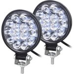 Phare de travail � led 2pcs 42w rond phare moto led 12v rampe phares longue portee spot feux de travail ...