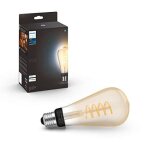 Philips hue white ambiance ampoule led connect�e e27 filament st72 compatible bluetooth fonctionne avec ...