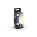 Ampoules connectes philips hue white ambiance e14 flamme 6w x2