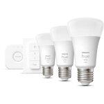 Philips hue white kit de démarrage ampoule led connectée 9, 5w - e27 x3 et télécommande hue Philips hue white kit de démarrage ampoule led connectée 9, 5w - e27 x3 et télécommande hue