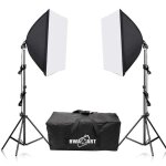 Kit clairage photographie - photo studio - softbox 50x70cm - 2 supports lumire - sac de transport