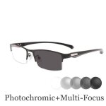 Photochromique - dioptrie + 200 - lunettes de lecture photochromiques multifocales en titane pour hommes ... Photochromique - dioptrie + 200 - lunettes de lecture photochromiques multifocales en titane pour hommes ...