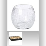 Photophore verre craquel� h7cm - atmosphera cr�ateur dint�rieur