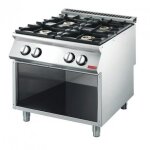Piano de cuisson 4 brûleurs 184 kw - placard ouvert - gastro m Piano de cuisson 4 brûleurs 184 kw - placard ouvert - gastro m