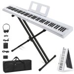 Piano - lalaho - piano num�rique 88 touches clavier de piano num�rique pliable avec standavec fonction ...