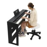 Piano numrique portable  88 touches clavier electronique rechargeable avec bluetooth 128 rythmes & ...