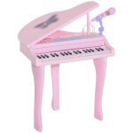 Piano  queue lectronique 37 touches multifonctions avec micro haut parleur rose