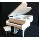 Piano  queue miniature blanc