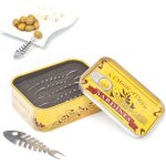Pics aperitifs - boite a design - sardines - 6 pics en metal - dimensions: 3. 5 x 10. 5 x 7. 8 cm