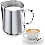 Pichet  lait - inox - 350ml - acier inoxydable 304 - mesure prcise - rsistant  la chaleur