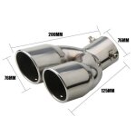 Pièces autodouble embout déchappement courbébord roulé inclinéen acier inoxydableentrée 76mmsilencieux ... Pièces autodouble embout déchappement courbébord roulé inclinéen acier inoxydableentrée 76mmsilencieux ...