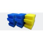 Sunsun lot complet de 12 �ponges filtrantes pour filtre biologique cbf - 350c - 4 jaunes 8 bleues - pi�ce ...