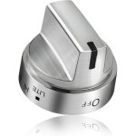 Pi�ces de rechange cuisini�re xvx - bouton en acier inoxydable compatible wb03x24818 - pour contr�le ...