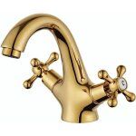 Pi�ce - convient pour robinet de lavabo r�tro mitigeur � deux poign�es style vintage en laiton antique ...
