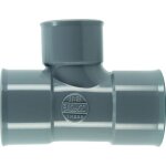 Pied de biche pvc gris r�duit 87 degr�s30 - diam�tre 50 - 40 - 50 mm - triple embo�ture - girpi