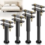 Pieds de lit r�glables en hauteur pieds de support pour cadre de lit et sommier � lattes en m�tal pieds ...