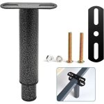 Pied de lit r�glable - m�tal - 18 � 33 cm - gris fonc� - pour sommier et canap�