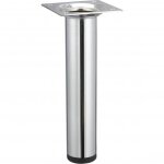 Pied de meuble - hettich - cylindrique - acier chrom� - 15 cm - charge 50 kg