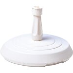 Pied de parasol b�ton rond - eda plastique - blanc - 14kg - �18 � 33cm