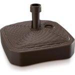 Pied de parasol brun carré support parasol maintien parasol polyrotin Ø39cm Pied de parasol brun carré support parasol maintien parasol polyrotin Ø39cm