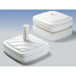 Pied de parasol carr - plastique - 14 l - rsine - 042 x 042 x 025 m