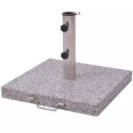 Pied de parasol - duokon - granit poli 30kg - diamètre 45 cm - acier inoxydable - 2 adaptateurs inclus ... Pied de parasol - duokon - granit poli 30kg - diamètre 45 cm - acier inoxydable - 2 adaptateurs inclus ...