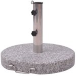 Pied de parasol - keenso - modèle 92428 - granit 30kg - acier inoxydable - diamètre 45 cm Pied de parasol - keenso - modèle 92428 - granit 30kg - acier inoxydable - diamètre 45 cm