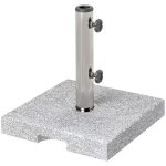 Pied de parasol - outsunny - en granit 21 kg - pour m�t de � 32 - 48 mm - avec poign�es - 38 x 38 x 38 ...
