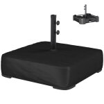 Pied de parasol - outsunny - avec housse - remplir 80 kg sable ou 90kg sable humide - pour m�t de � 48 ...
