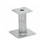 Pied de poteau fixe base 130x130mm hauteur 100x4mm - simpson - acier
