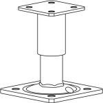 Pied de poteau reglable - 8 x 8 - rothoblaas