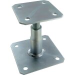 Pied de poteau réglable platine 130x130mm hauteur 100 à 150mm - simpson Pied de poteau réglable platine 130x130mm hauteur 100 à 150mm - simpson