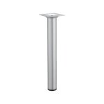 Pied de meuble - hettich - table basse - cylindrique - acier mat gris - hauteur 25 cm