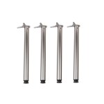 Pieds de table. jeu de 4 pieds klose besser couleur inox brillant hauteur 710 mm