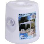 Pied de tonnelle en plastique blanc pour tige 2  32cm