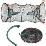 Pige  crabe cage filet pche pliable nasse  ecrevisses portable pli rond avec corde en nylon pour ...