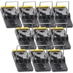 Pi�ge � souris - grands tapette� rat lot de 10 - r�utilisable en plastique - couleur principale: noir ...