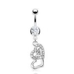 Piercing acier inoxydable - coeurs entrelacés Piercing acier inoxydable - coeurs entrelacés