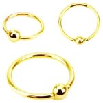 Piercing anneau or anodisé boule diamètre 6mm pour nez lèvre oreille arcade Piercing anneau or anodisé boule diamètre 6mm pour nez lèvre oreille arcade