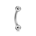Piercing arcade acier chirurgical inoxydable anti allergique diamant sourcil oreille cartilage tragus ...